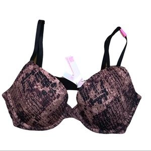 PINK Victoria’s Secret Wear Everywhere Push-up bra 34C Purple snake print